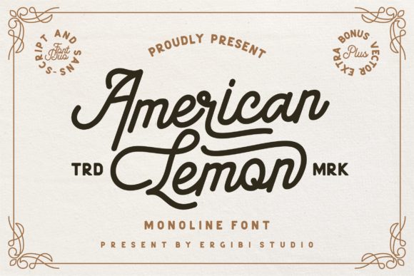 American Lemon: A Vintage Script Font for Editorial Design