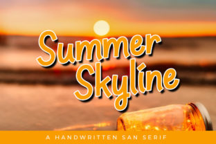 Summer Skyline: A Charming Handwritten Font for Crafters